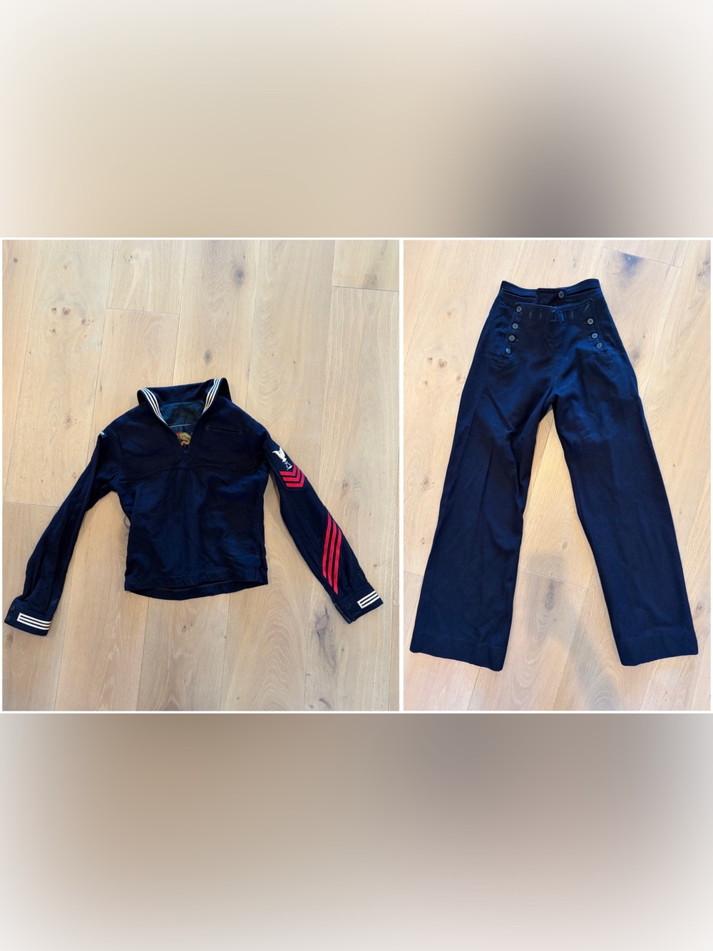 Womens Vintage 1960’s Navy Marine Sailor Uniform Set